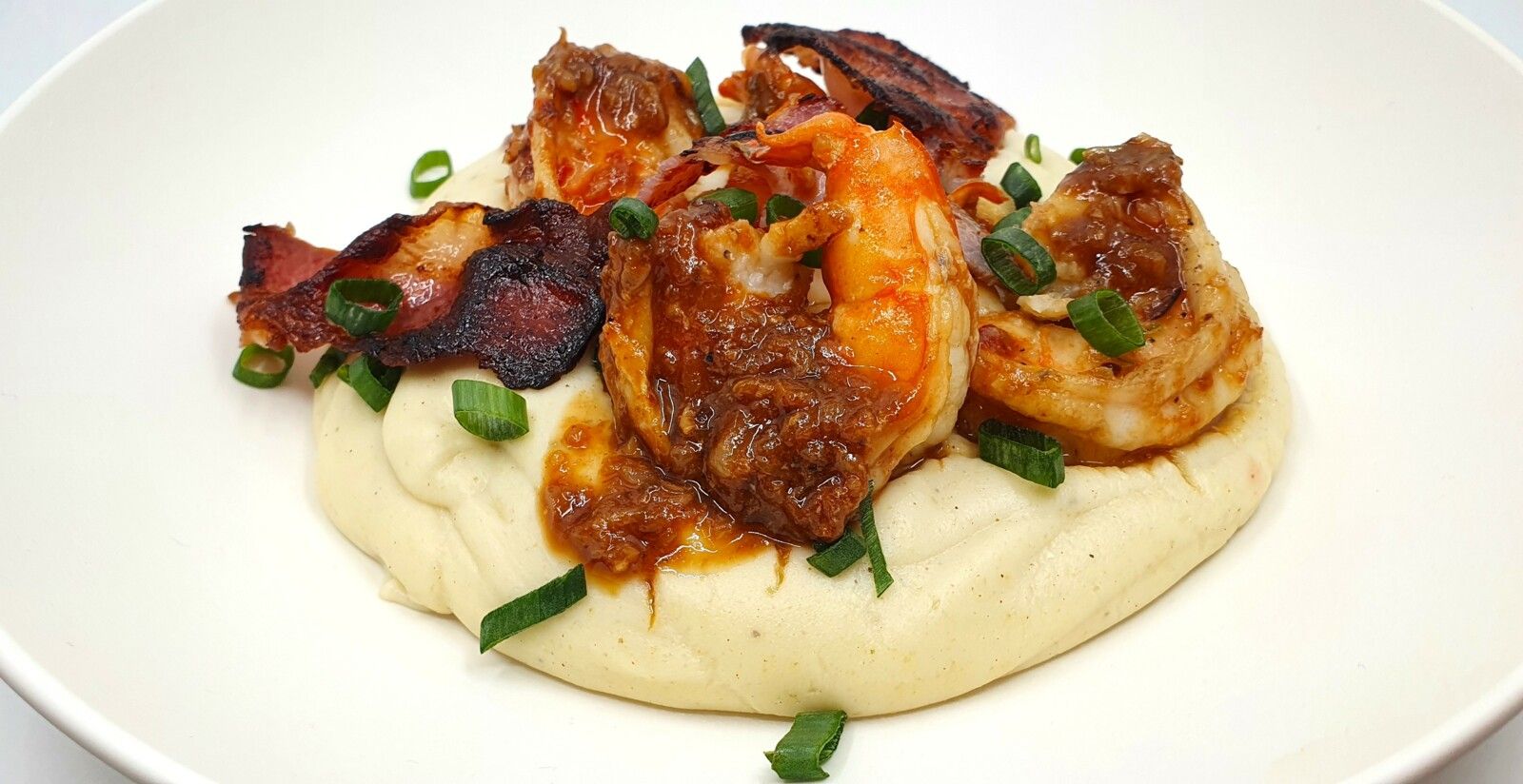 Grits crémeux aux crevettes