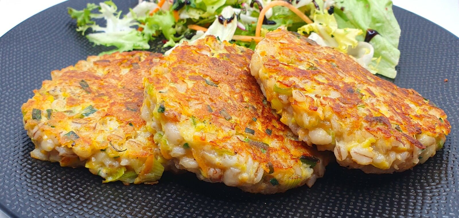 Galettes à l'orge et aux légumes