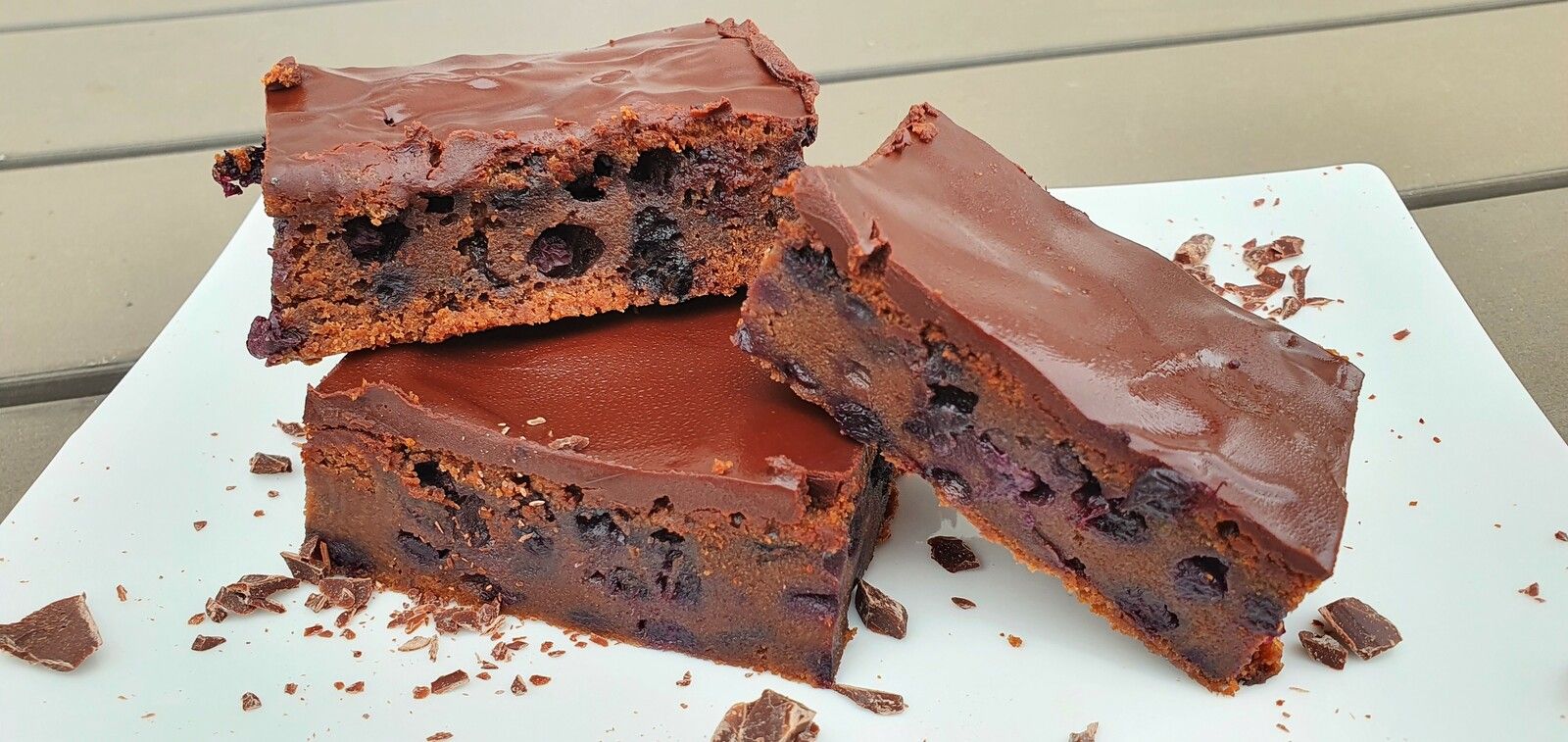 Brownies au chocolat et aux myrtilles