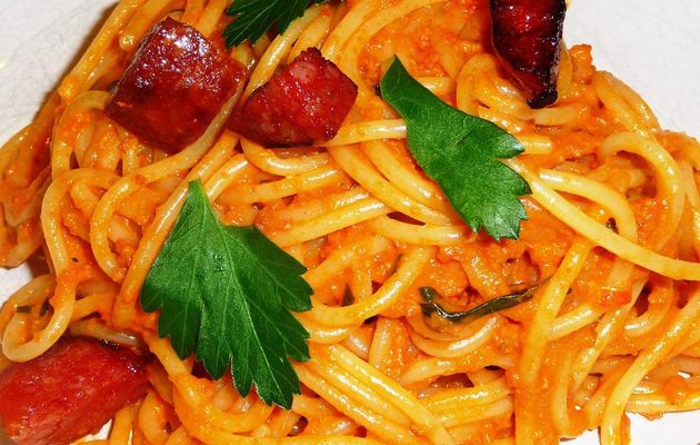 Spaghetti au chorizo