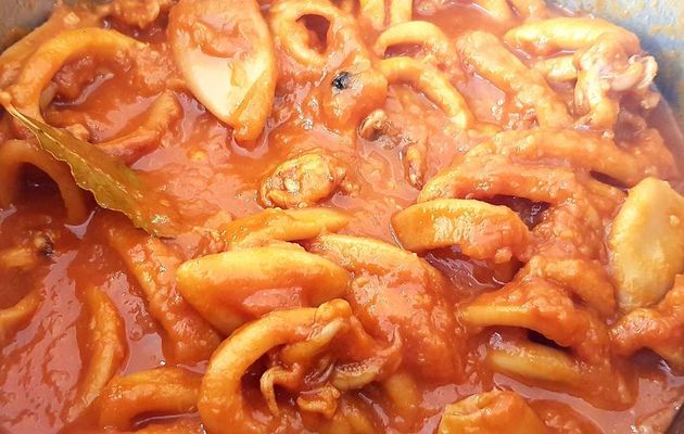 Calamars au vin