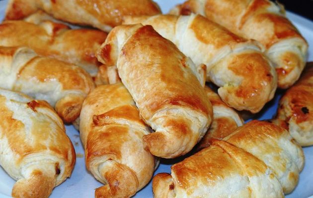 Croissants au jambon