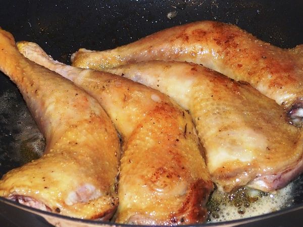 Poulet au vin jaune et morilles