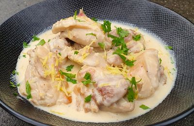 Poulet à la crème et au citron