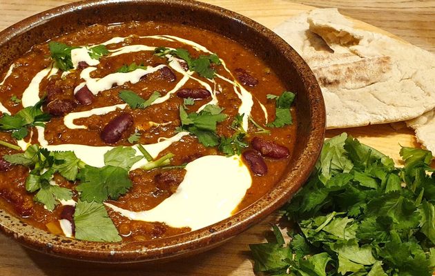 Dhal aux lentilles et haricots rouges