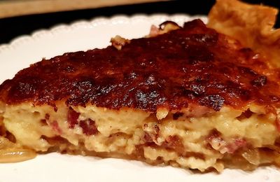 Ma quiche au fromage, oignons et lardons