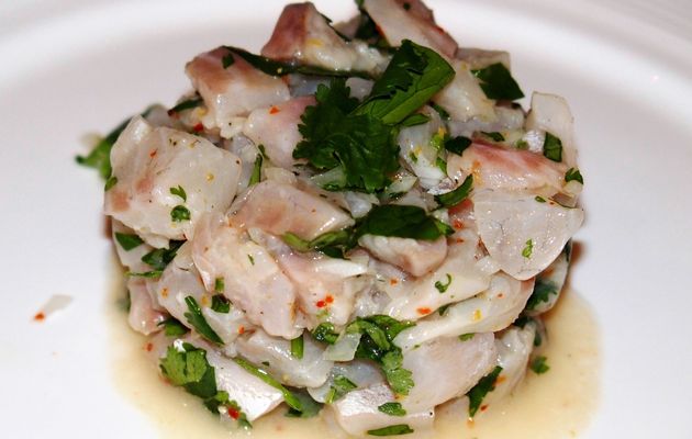Ceviche de daurade au vinaigre de mangue
