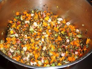 Lentilles vertes aux carottes et céleri