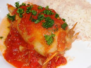 Calamars farcis au chorizo