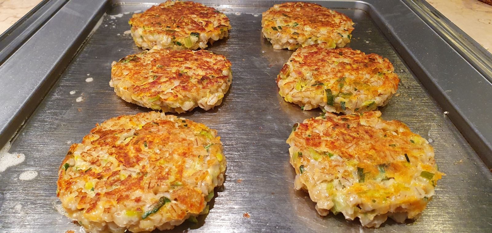 Galettes à l'orge et aux légumes