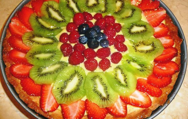 Tarte aux fruits et sa crème pâtissière maison