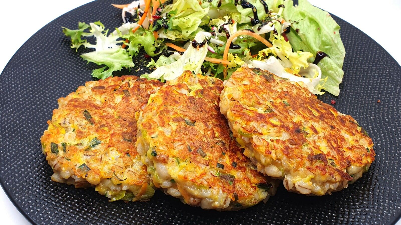 Galettes à l'orge et aux légumes
