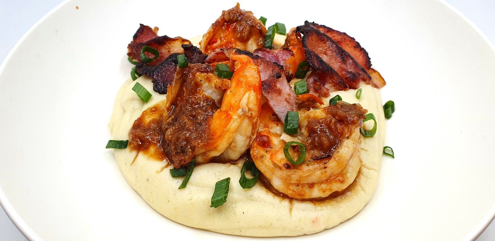 Grits crémeux aux crevettes